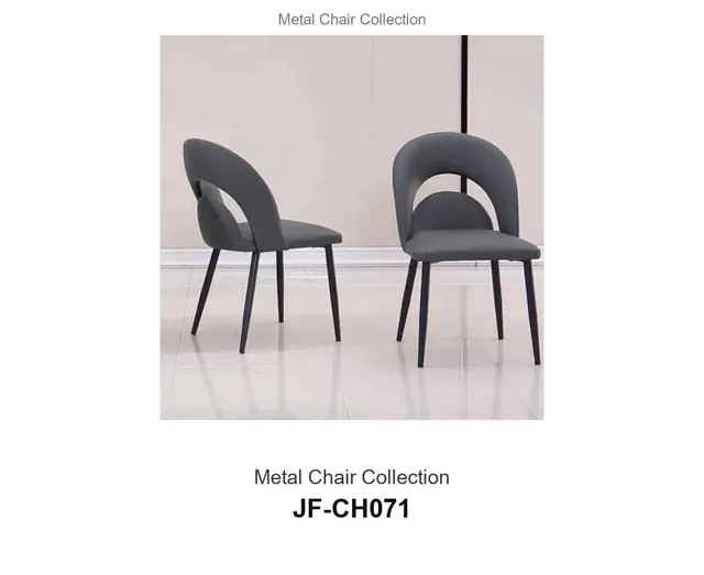 Metal Chair Collection · JF-CH071 · Metal Chairs – FurnitureDirect
