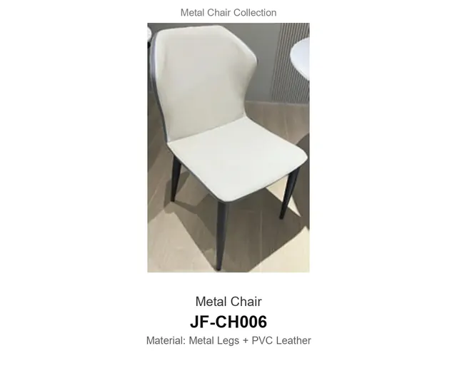Metal Chair · JF-CH006 · Metal Chairs – FurnitureDirect