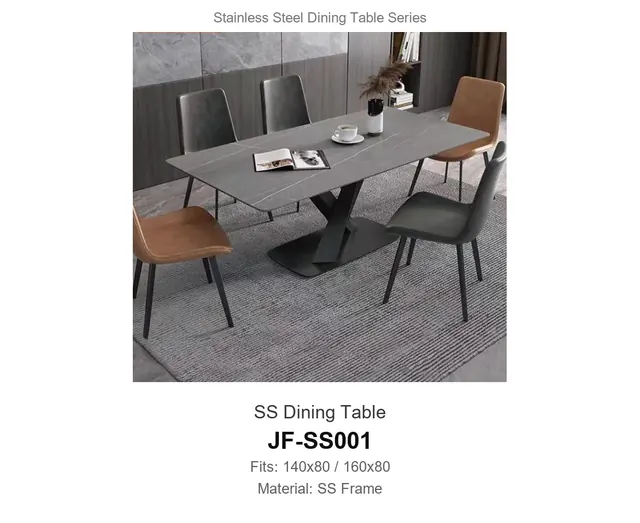 SS Dining Table · JF-SS001 · Dining Table Frames – FurnitureDirect