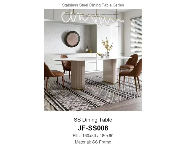 SS Dining Table · JF-SS008 · Dining Table Frames – FurnitureDirect