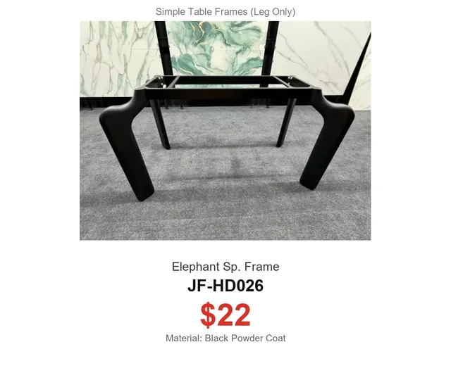 Elephant Sp Frame · JF-HD026 · Simple Table Frames – FurnitureDirect
