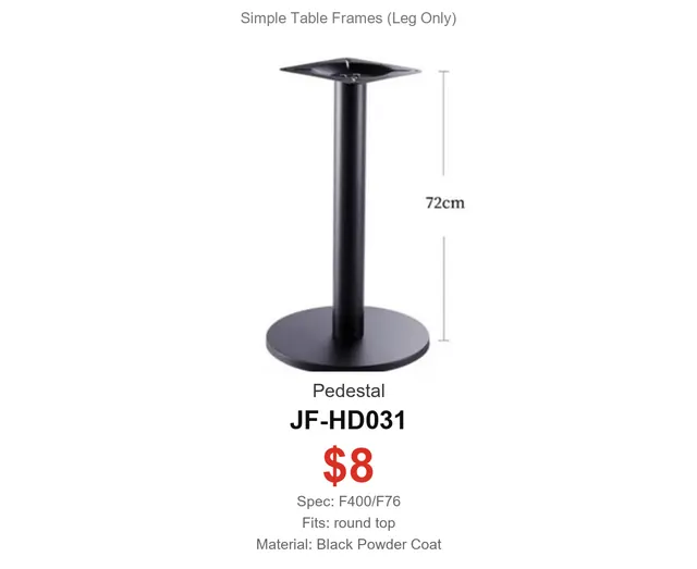 Pedestal · JF-HD031 · Simple Table Frames – FurnitureDirect