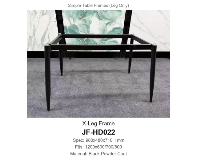 X Leg Frame · JF-HD022 · Simple Table Frames – FurnitureDirect