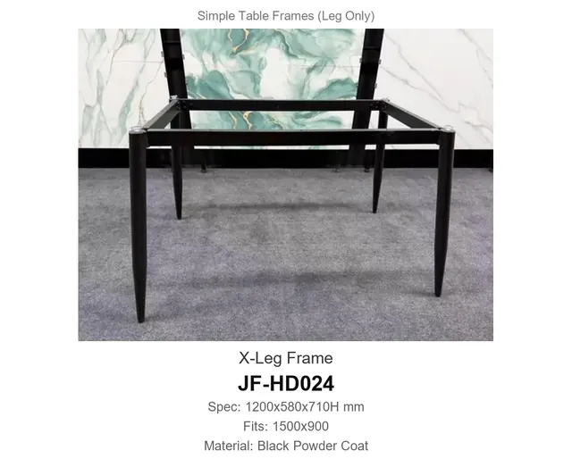 X Leg Frame · JF-HD024 · Simple Table Frames – FurnitureDirect