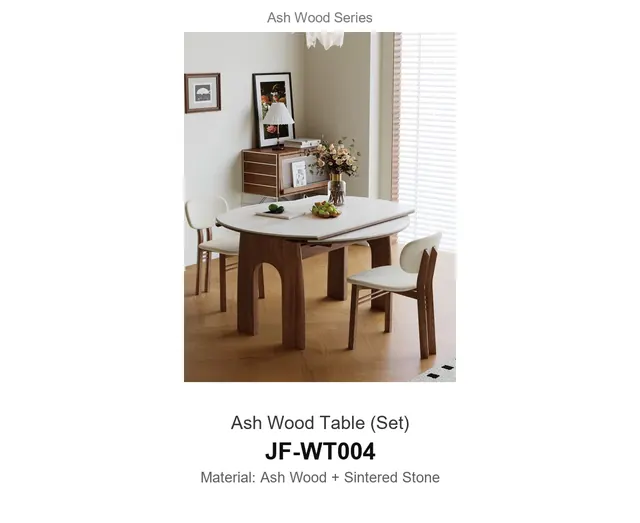 Ash Wood Table Set · JF-WT004 · Ash Wood Series – FurnitureDirect