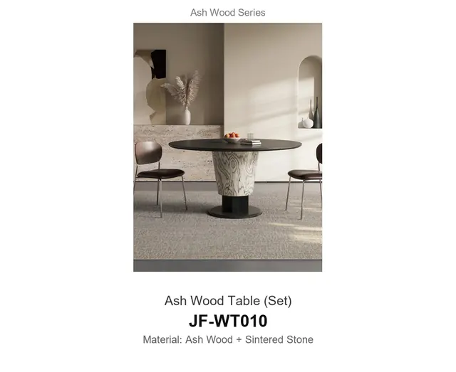 Ash Wood Table Set · JF-WT010 · Ash Wood Series – FurnitureDirect