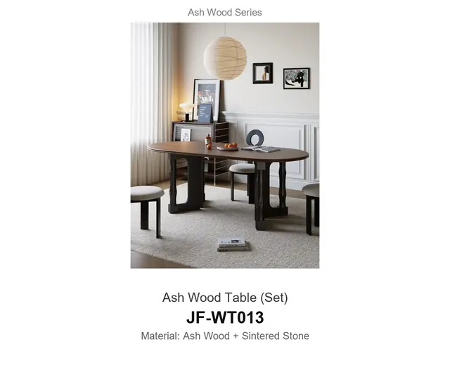 Ash Wood Table Set · JF-WT013 · Ash Wood Series – FurnitureDirect