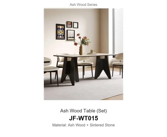 Ash Wood Table Set · JF-WT015 · Ash Wood Series – FurnitureDirect