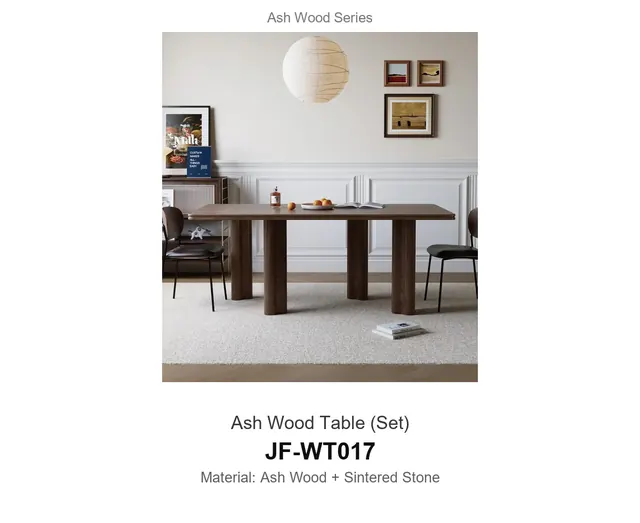 Ash Wood Table Set · JF-WT017 · Ash Wood Series – FurnitureDirect