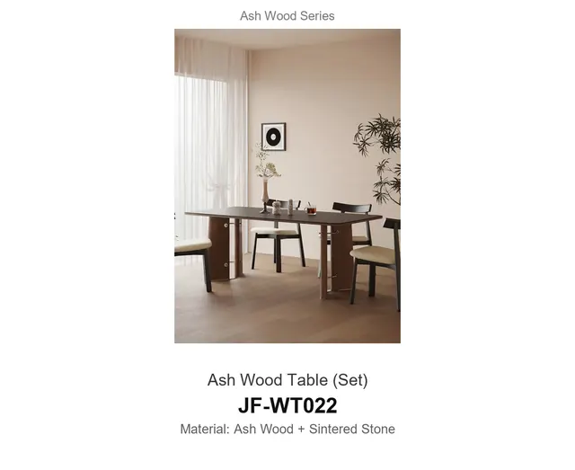 Ash Wood Table Set · JF-WT022 · Ash Wood Series – FurnitureDirect