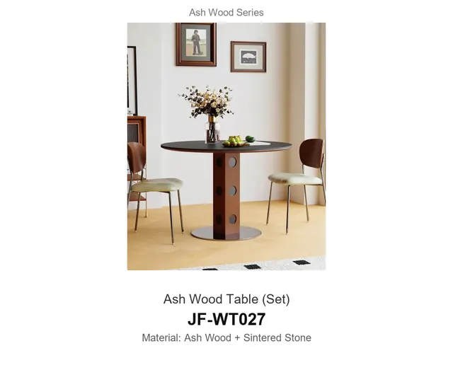 Ash Wood Table Set · JF-WT027 · Ash Wood Series – FurnitureDirect