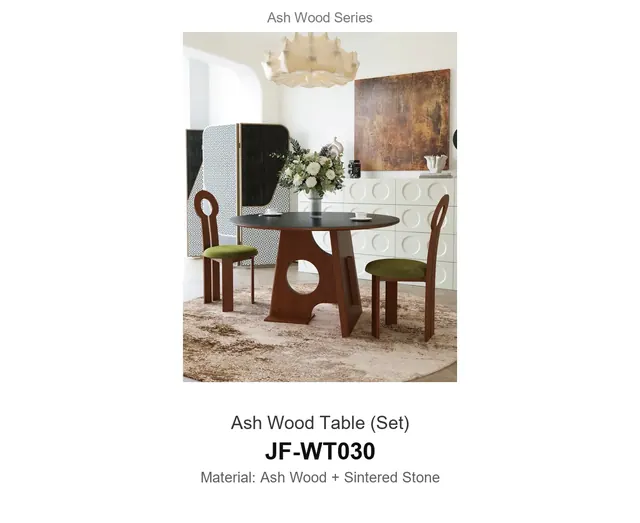 Ash Wood Table Set · JF-WT030 · Ash Wood Series – FurnitureDirect