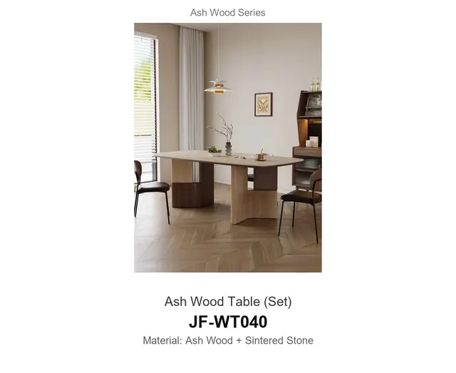 Ash Wood Table Set · JF-WT040 · Ash Wood Series – FurnitureDirect