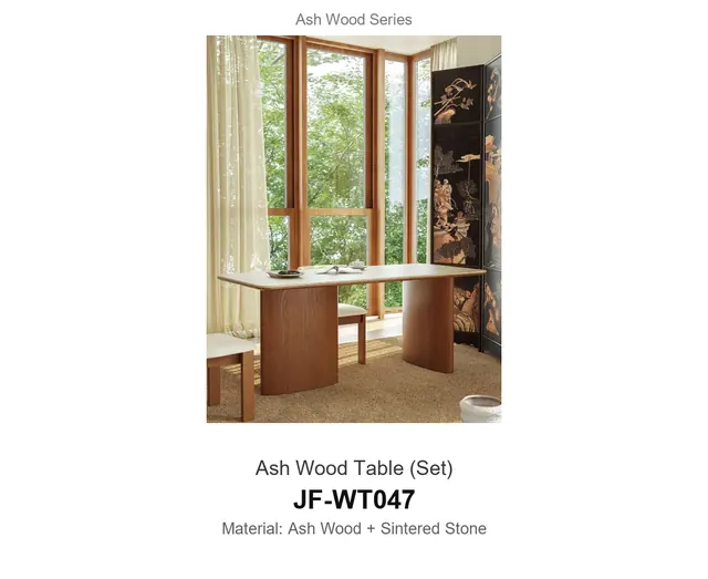 Ash Wood Table Set · JF-WT047 · Ash Wood Series – FurnitureDirect