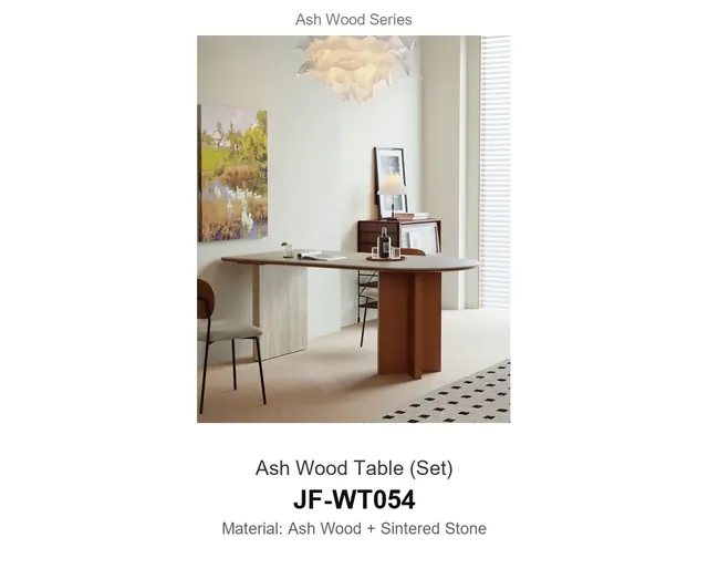 Ash Wood Table Set · JF-WT054 · Ash Wood Series – FurnitureDirect