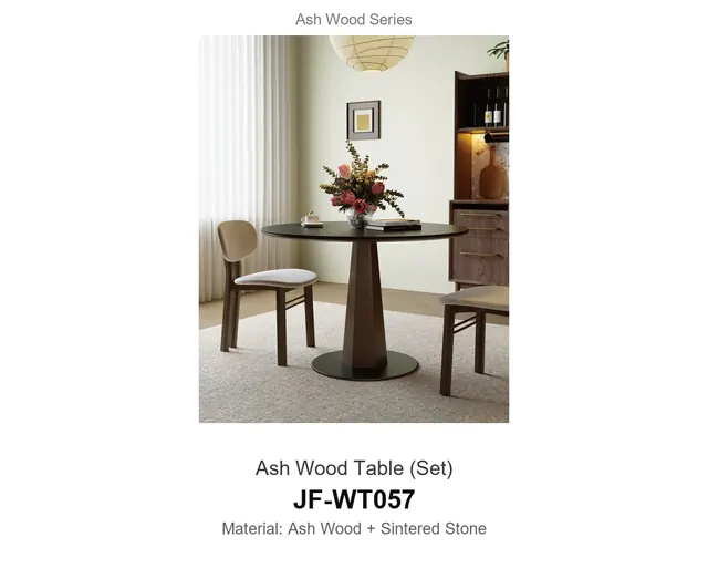 Ash Wood Table Set · JF-WT057 · Ash Wood Series – FurnitureDirect