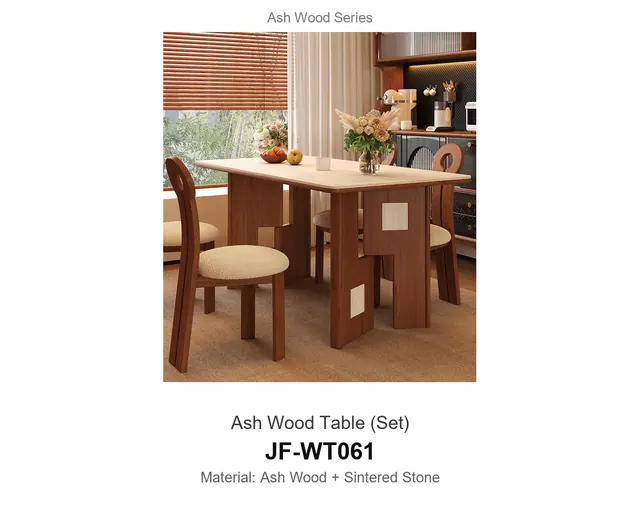 Ash Wood Table Set · JF-WT061 · Ash Wood Series – FurnitureDirect