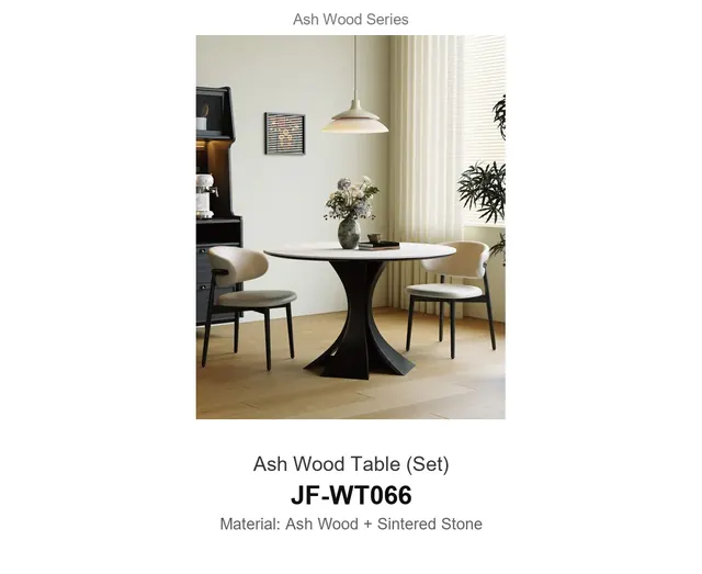 Ash Wood Table Set · JF-WT066 · Ash Wood Series – FurnitureDirect