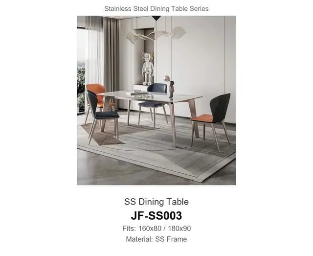 SS Dining Table · JF-SS003 · Metal Table Series – FurnitureDirect