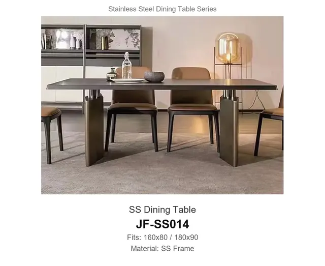 SS Dining Table · JF-SS014 · Metal Table Series – FurnitureDirect
