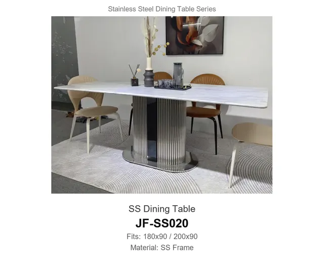 SS Dining Table · JF-SS020 · Metal Table Series – FurnitureDirect