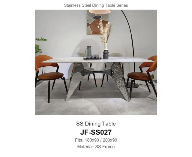 SS Dining Table · JF-SS027 · Metal Table Series – FurnitureDirect