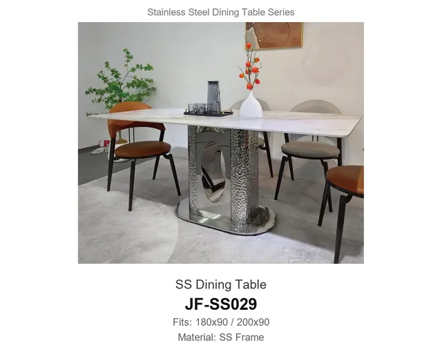 SS Dining Table · JF-SS029 · Metal Table Series – FurnitureDirect