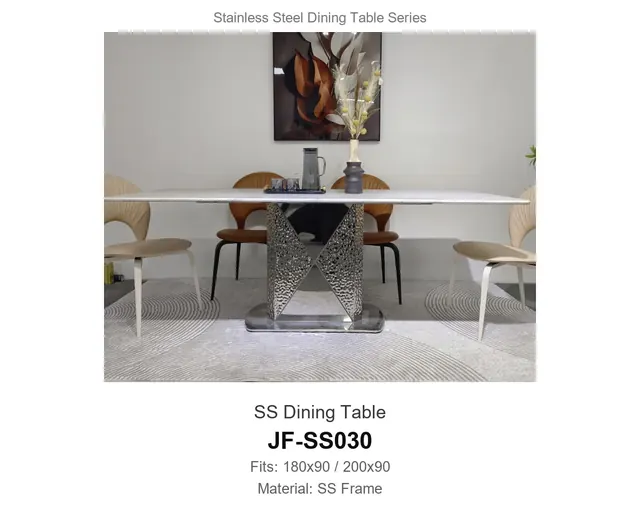 SS Dining Table · JF-SS030 · Metal Table Series – FurnitureDirect