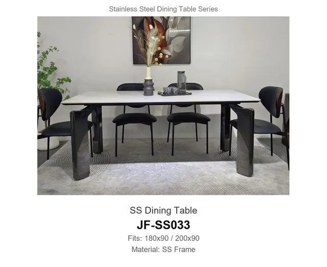 SS Dining Table · JF-SS033 · Metal Table Series – FurnitureDirect