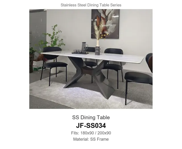 SS Dining Table · JF-SS034 · Metal Table Series – FurnitureDirect
