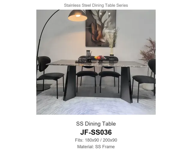 SS Dining Table · JF-SS036 · Metal Table Series – FurnitureDirect