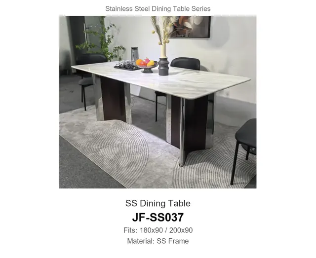 SS Dining Table · JF-SS037 · Metal Table Series – FurnitureDirect