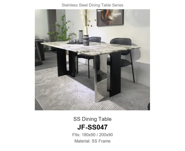 SS Dining Table · JF-SS047 · Metal Table Series – FurnitureDirect
