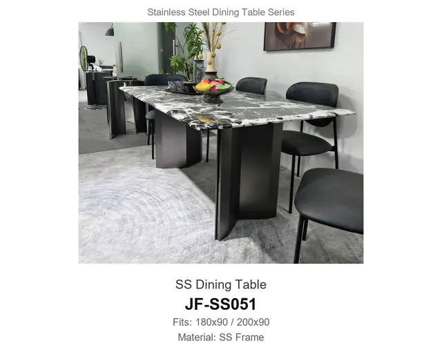 SS Dining Table · JF-SS051 · Metal Table Series – FurnitureDirect