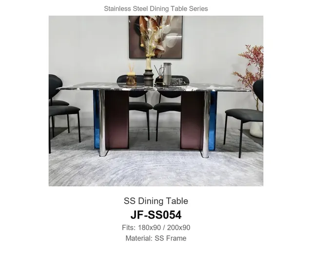 SS Dining Table · JF-SS054 · Metal Table Series – FurnitureDirect