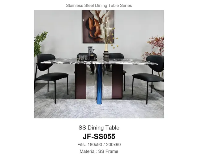 SS Dining Table · JF-SS055 · Metal Table Series – FurnitureDirect