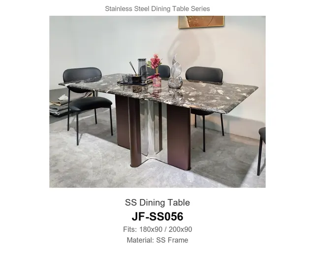 SS Dining Table · JF-SS056 · Metal Table Series – FurnitureDirect