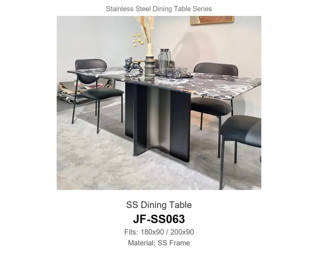SS Dining Table · JF-SS063 · Metal Table Series – FurnitureDirect