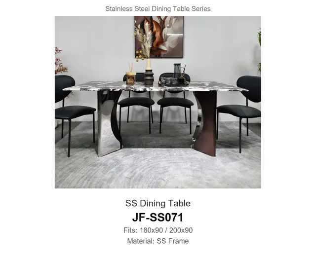 SS Dining Table · JF-SS071 · Metal Table Series – FurnitureDirect