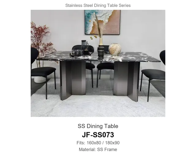 SS Dining Table · JF-SS073 · Metal Table Series – FurnitureDirect