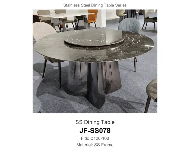 SS Dining Table · JF-SS078 · Metal Table Series – FurnitureDirect