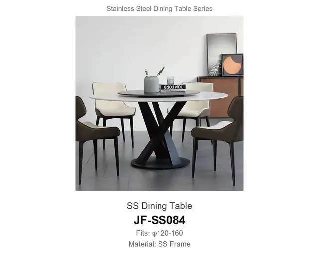 SS Dining Table · JF-SS084 · Metal Table Series – FurnitureDirect