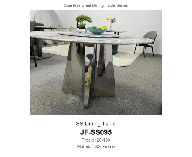 SS Dining Table · JF-SS095 · Metal Table Series – FurnitureDirect