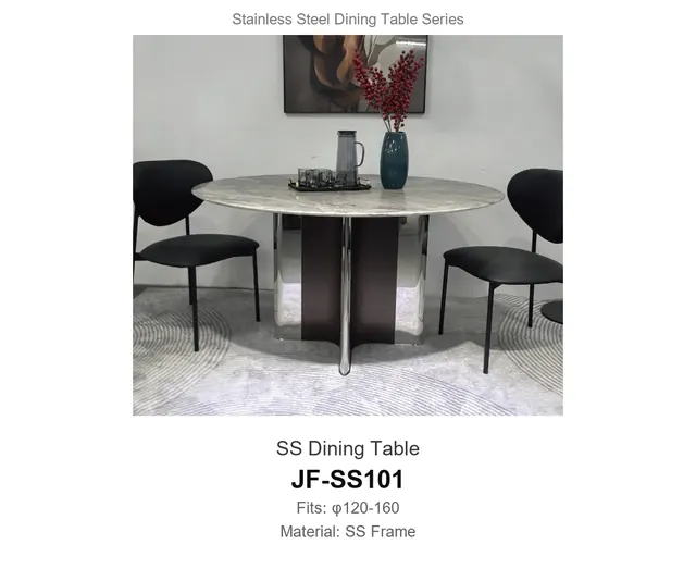 SS Dining Table · JF-SS101 · Metal Table Series – FurnitureDirect