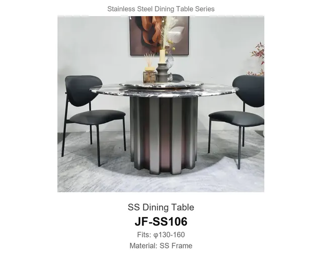 SS Dining Table · JF-SS106 · Metal Table Series – FurnitureDirect