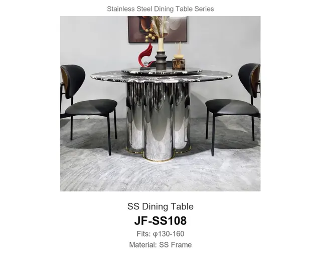 SS Dining Table · JF-SS108 · Metal Table Series – FurnitureDirect