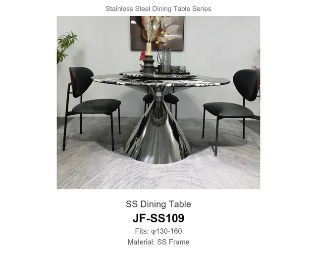 SS Dining Table · JF-SS109 · Metal Table Series – FurnitureDirect