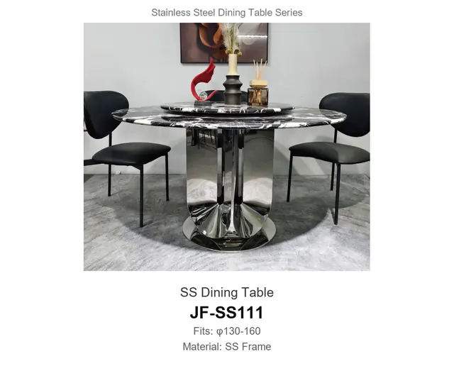 SS Dining Table · JF-SS111 · Metal Table Series – FurnitureDirect